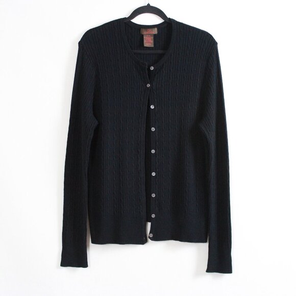Danier Black Cable Knit Cardigan - Picture 14 of 15